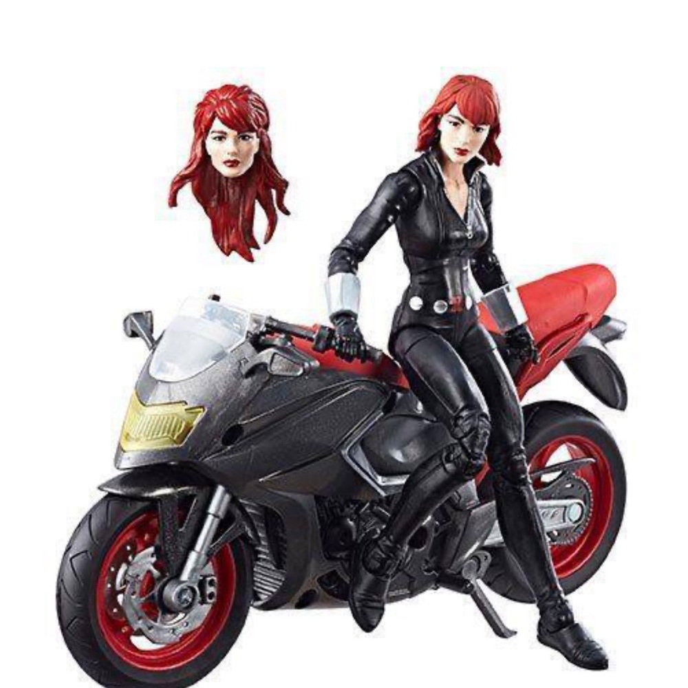 New Marvel Black Widow Action Figure with Motorcycle